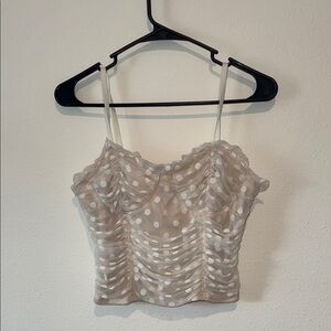 Willow Polka Dot Mesh Crop Top